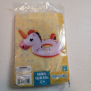 Unicorn Swim Ring - White and Purple